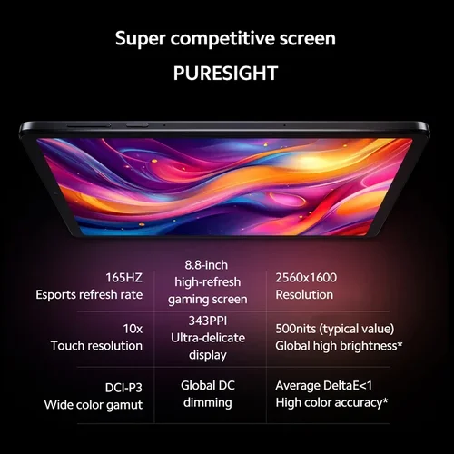 Imagen 2 del producto Lenovo LEGION Y700 2025 tableta Original Global ROM 8,8 pulgadas 2K 165Hz pantalla Snapdragon 8 Gen 3 WIFI 7 Android 6550mAh Pad PC