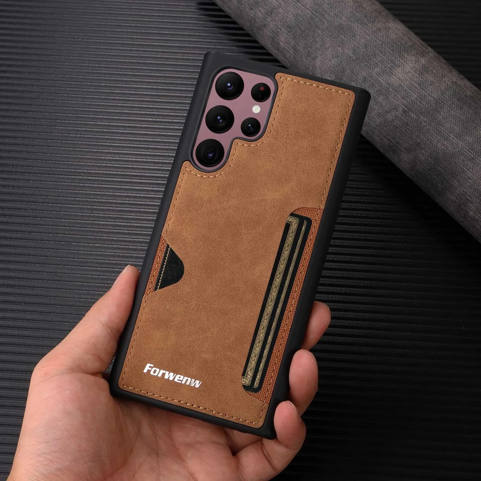 Retro Card Holder Phone Case for Samsung Galaxy S26 S24 S25 Ultra S23 S21 FE S22 S20 Plus Note 20 10 + Wallet PU Leather Cover