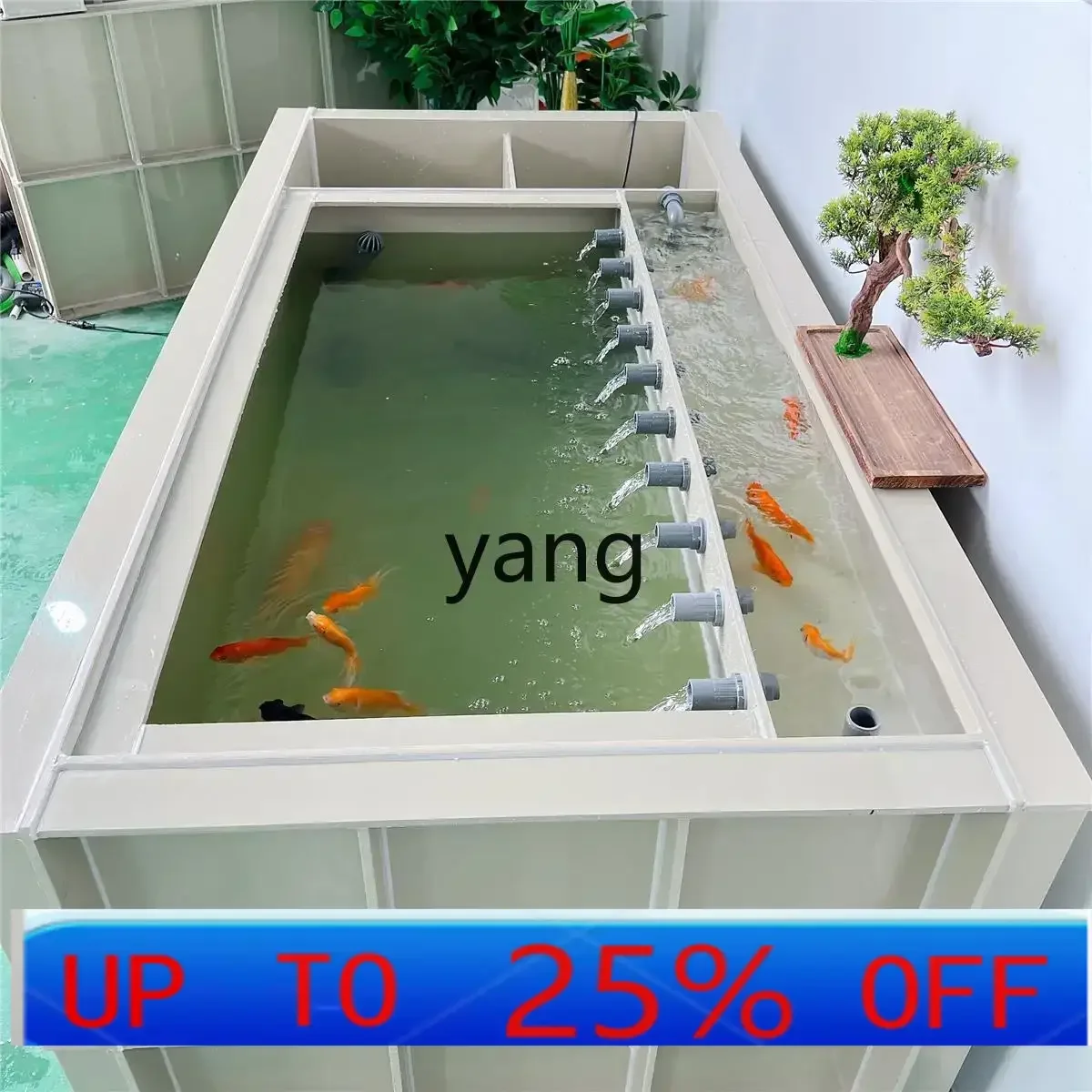 

Большой аквариум для балкона с боковым фильтром, аквариум для рыбок, плюс пластиковый контейнер для кои из полипропилена