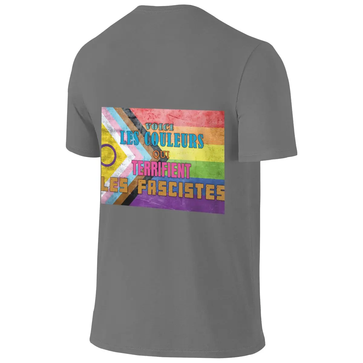 Pride-flag-antifa Travel Reversible T-shirt Fitness Leisure Clean Surface T-shirt