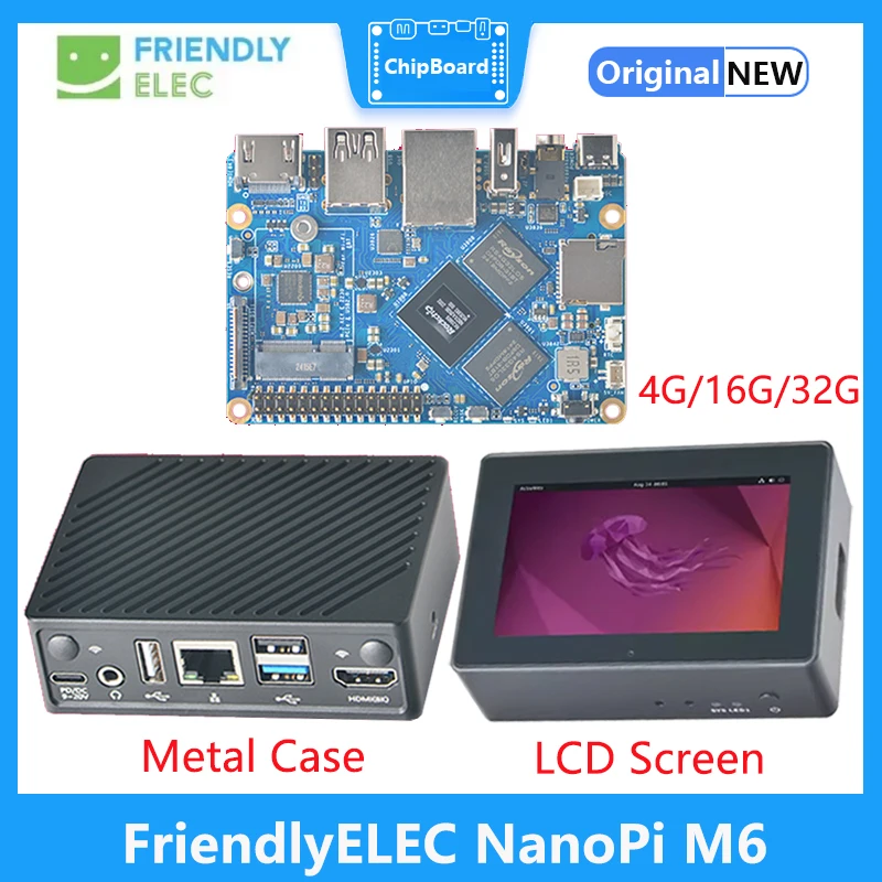 NanoPi M6 Open-sourced Mini SBC Rockchip RK3588S Dev Boards 64bits LPDDR5 RAM Native Gigabit Ethernet Light NAS 8K Decod