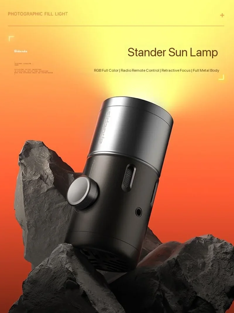 SIDANDE Sun Lamp RGB Full Color Photography Lamp 30W/40W 2500-6500K Fill Light for Live Broadcast Type C Fast Charging Lamp