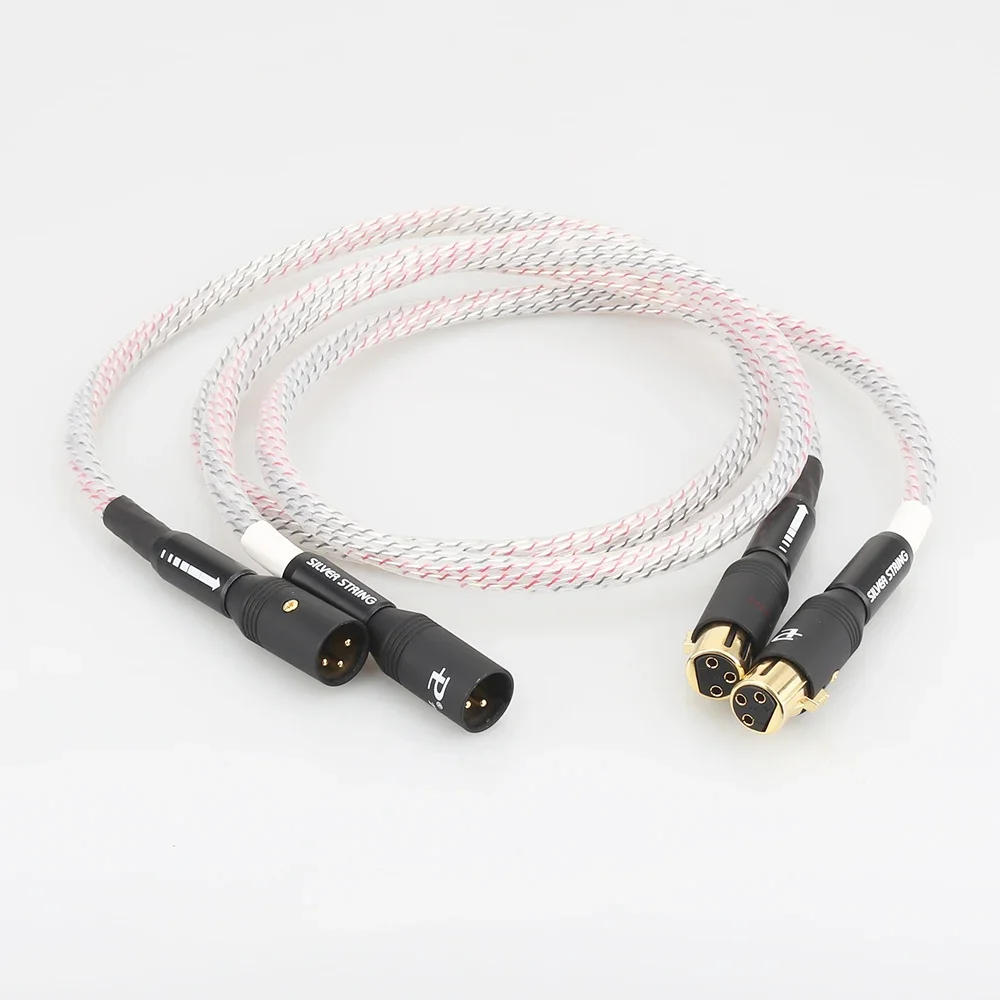 كابل ميزان XLR مطلي بالفضة XR001 من Audiocrast لكابل XLR المضخم المسبق HIFI