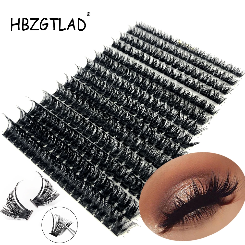 80D/100D Mink Eyelashes 216-280 fans Natural Eyelash extension 3D Russia Volume Individual Eyelash Cluster Makeup Tools Lashes