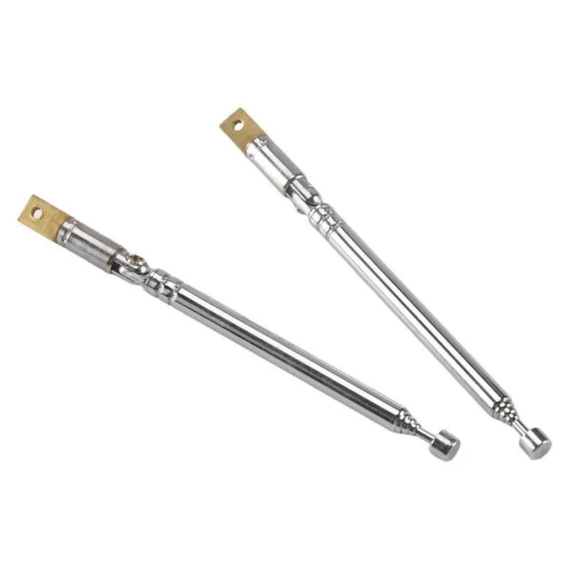 ABZW 2 قطعة استبدال 25.4 سنتيمتر 10 بوصة 5 أقسام هوائي تليسكوبي الجوي للراديو التلفزيون