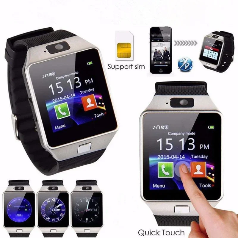 Digital Touch Screen Smart Watch DZ09 Bracelet Camera Bluetooth WristWatch SIM Card Smartwatch Support Ios Android Phones