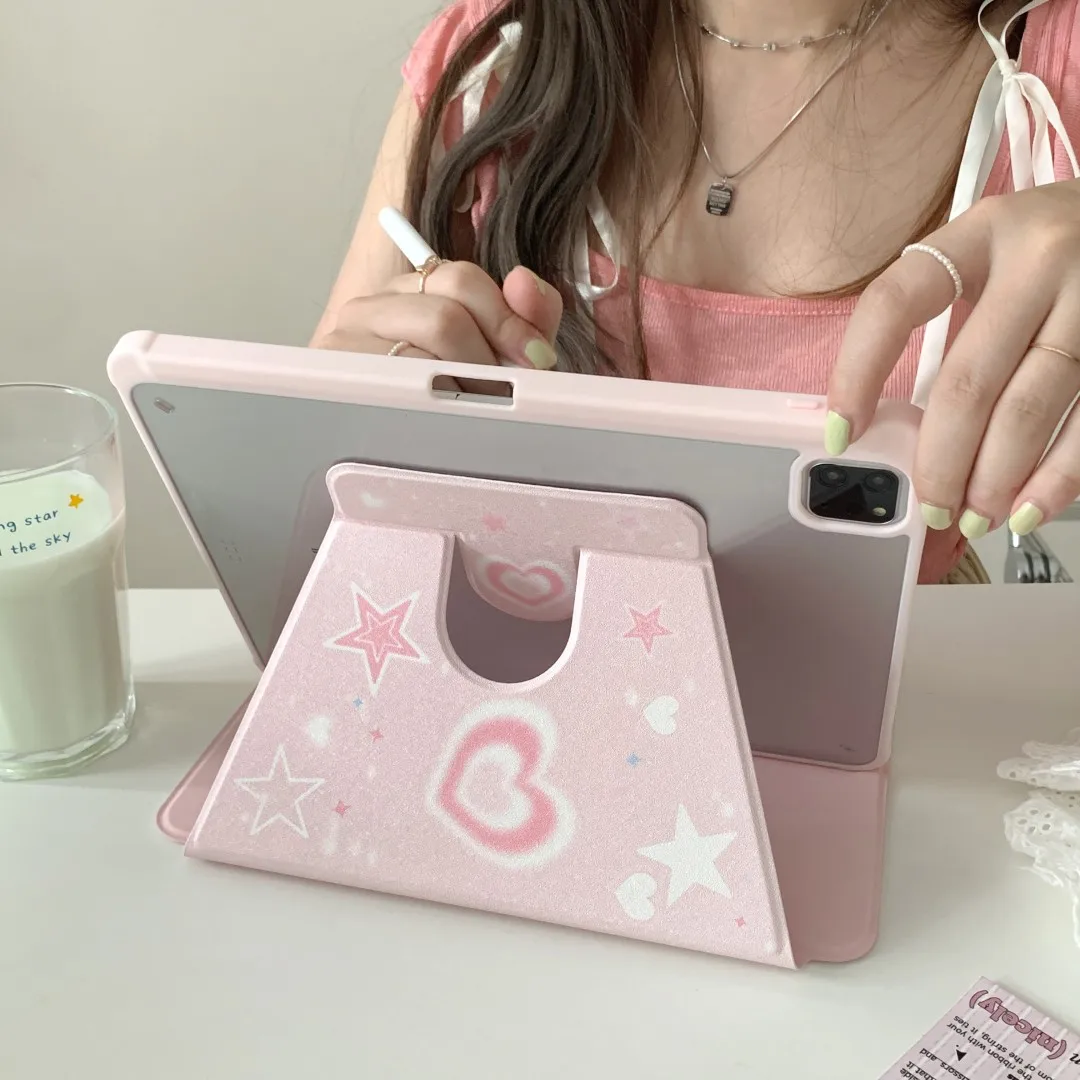 Чехол-держатель для iPad, с рисунком в виде сердца