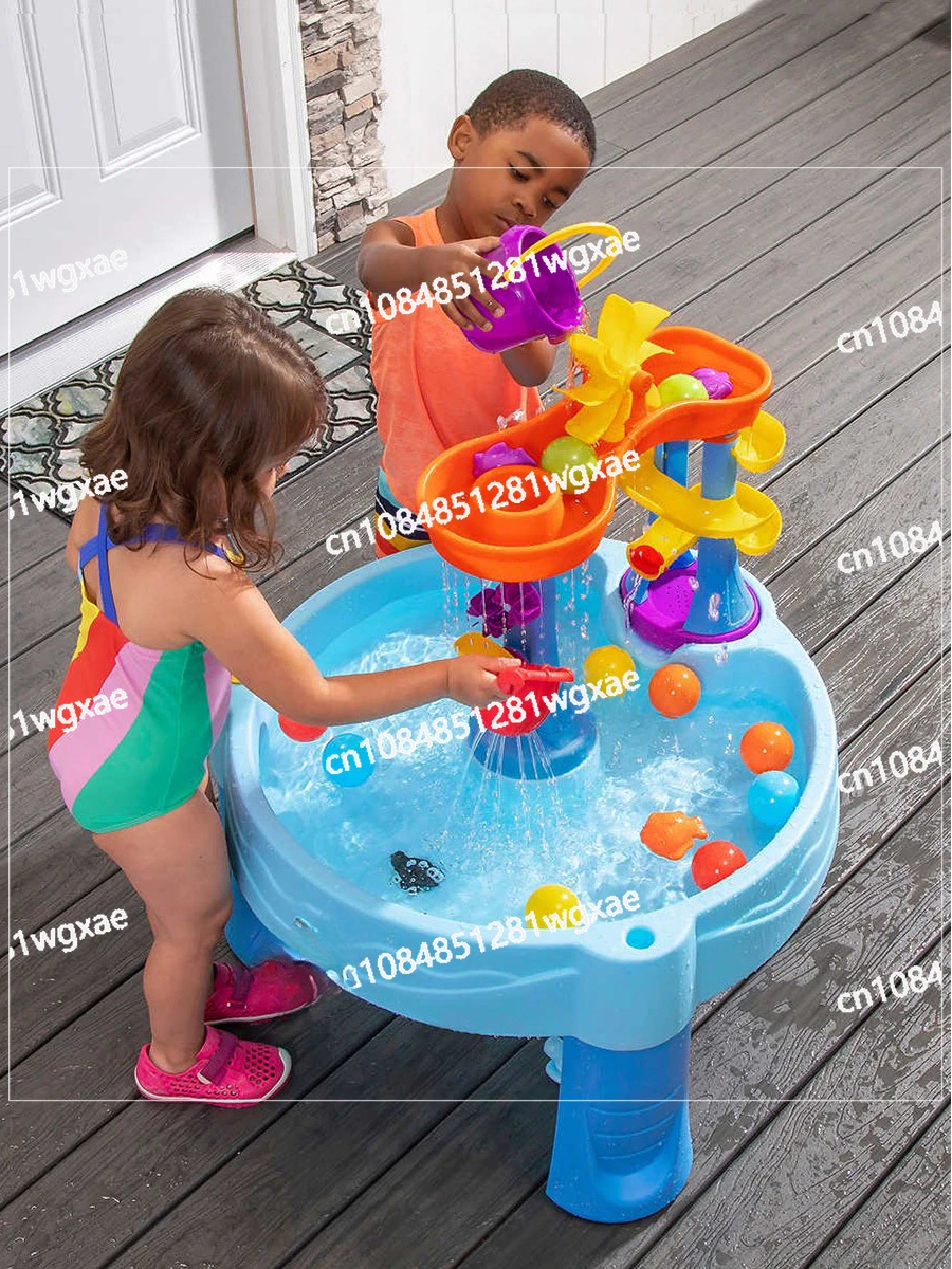 Children's Turbo Rotating Waterfall Water Table Playing Pool Internet Celebrity Water Toy Playing Sand Table