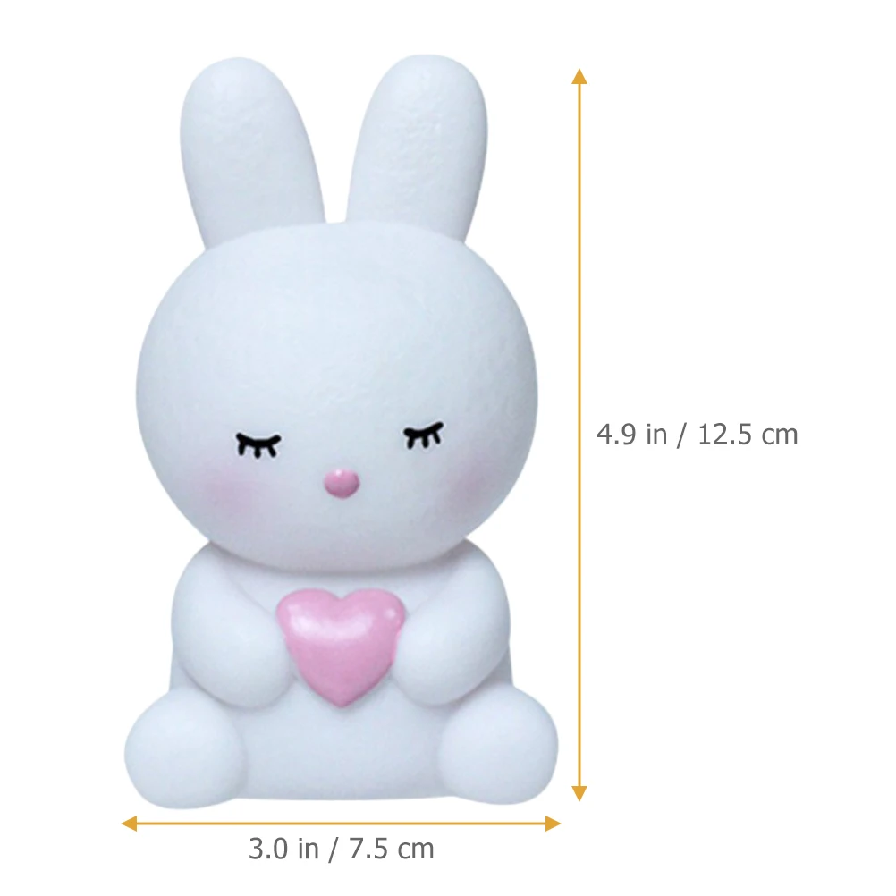 

2pcs Little Rabbit Night Light PVC Durable Small Bedside Lamp Warm Comfortable Kids Nursery Toddler Baby LED Bedroom Cartoon