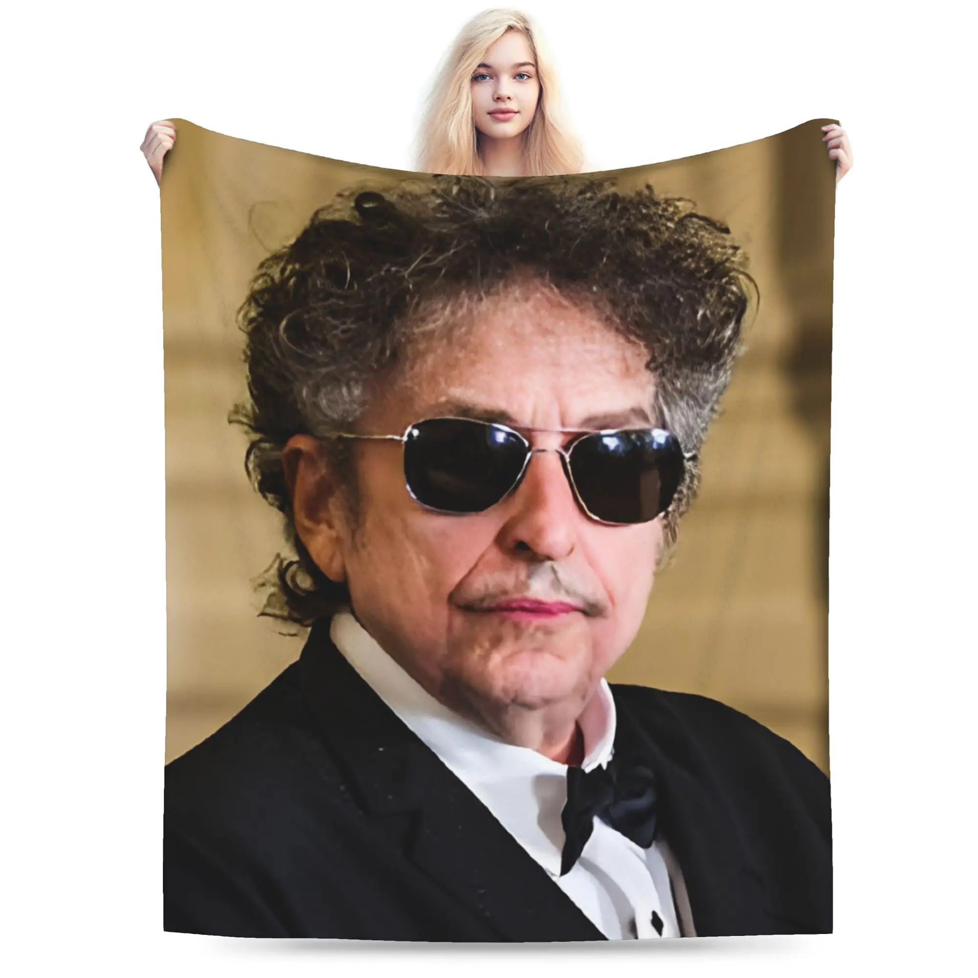 Bob Dylan Singer Throw Blanket for Couch  Soft Fuzzy Plush Blanket 50x60 Inches Multi-size Bedspread for All Seasons