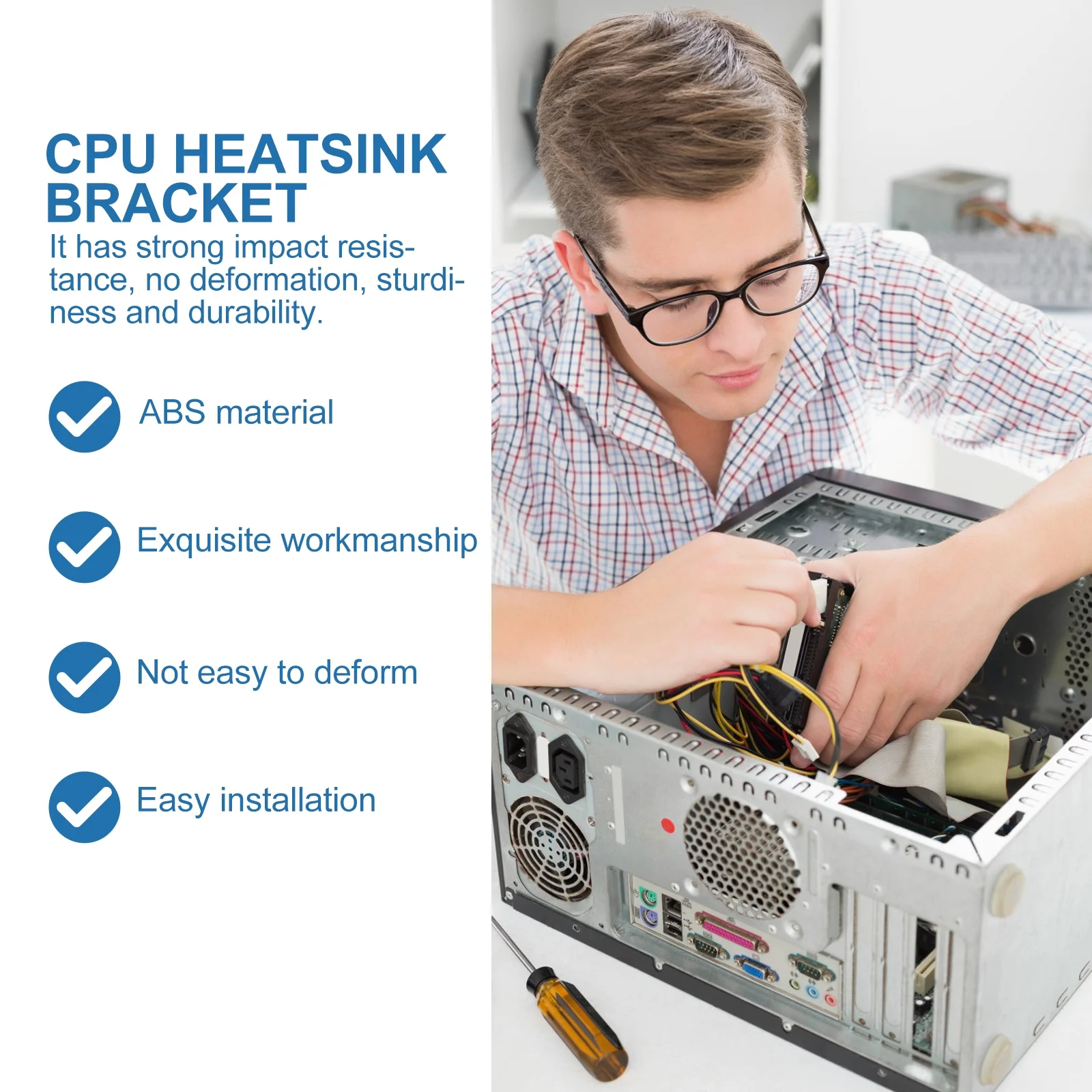 

3Pcs Socket 1700 CPU Heatsink Bracket High Performance Sturdy Mounting Accessory CPU Heatsink Bracket Radiator Mount Back Plate