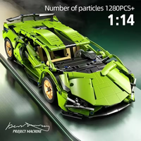 1280PCS New Technical Speed Race Car Building Blocks RC Cars Remote control Car Or Static Optional Electric Motor Kits Model Car