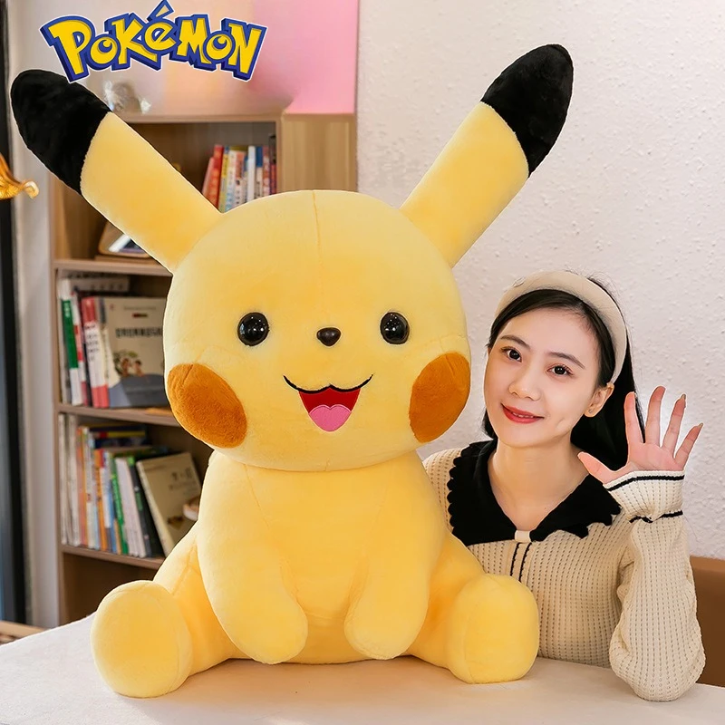 

45/55/70CM Big Size Pokemon Pikachu Plush Cartoon Anime Plushies Pillow Soft Doll Stuffed Plushies Kawaii Ornament Children Gift