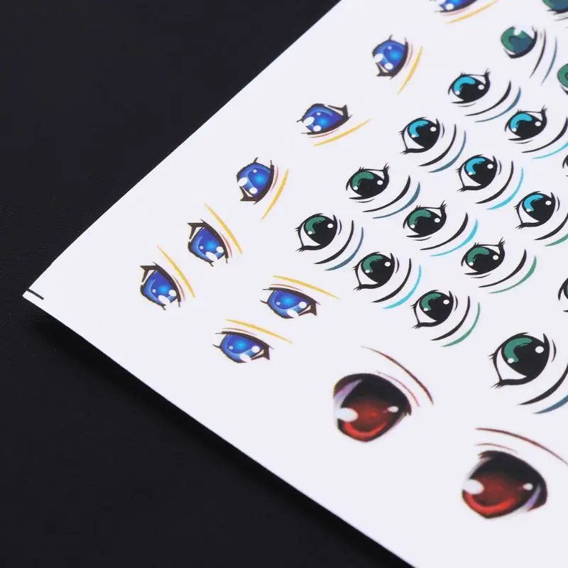 Cartoon Eyes Anime Figurine Dolls Eye Water Stickers For DIY for Doll Acce