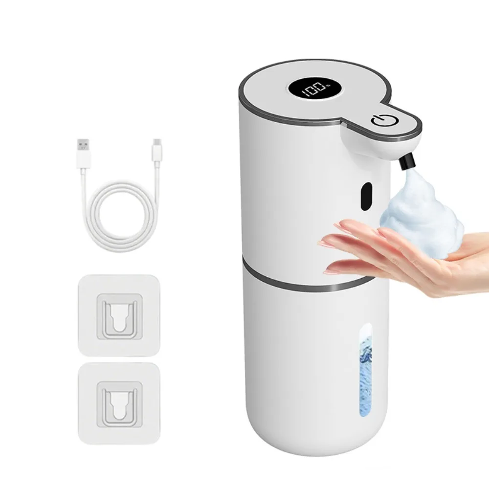

Digital Display Automatic Soap Dispenser 380ML Wall Mounted Foaming Soap Dispenser 6 Level Adjustable Rechargeable