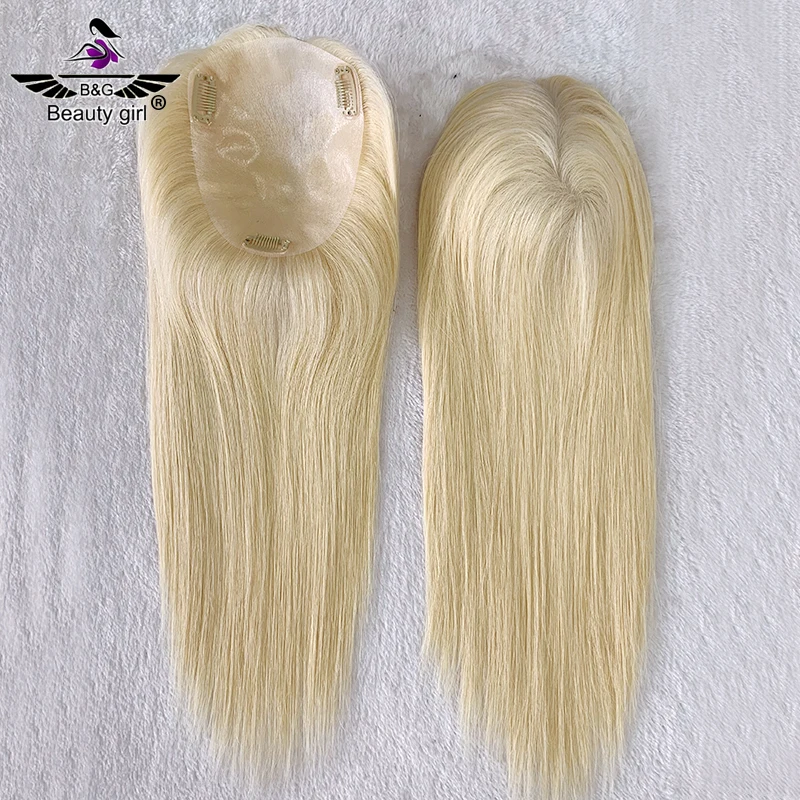 

100% Human Hair Realistic Scalp 22 Inches 613 Blonde Skin Toupee For Loss Hair Straight Natural Soft Pu Thin Skin Remy Topper