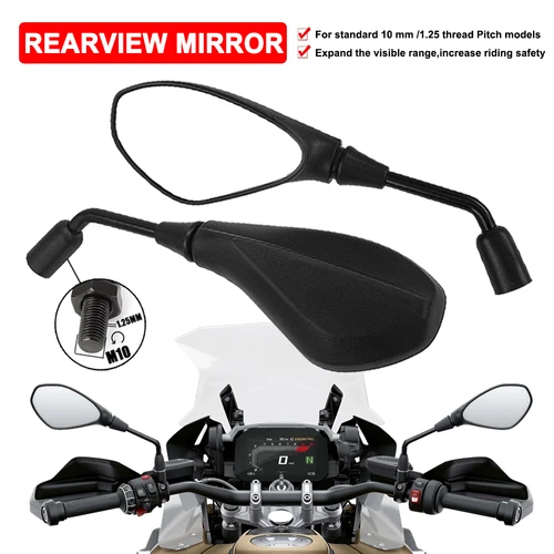 Espejos retrovisores de motocicleta en sentido de las agujas del reloj de 10mm, accesorios para BMW R1200GS R1250GS R1300GS F750GS F850GS F650GS G310R S1000R F900R
