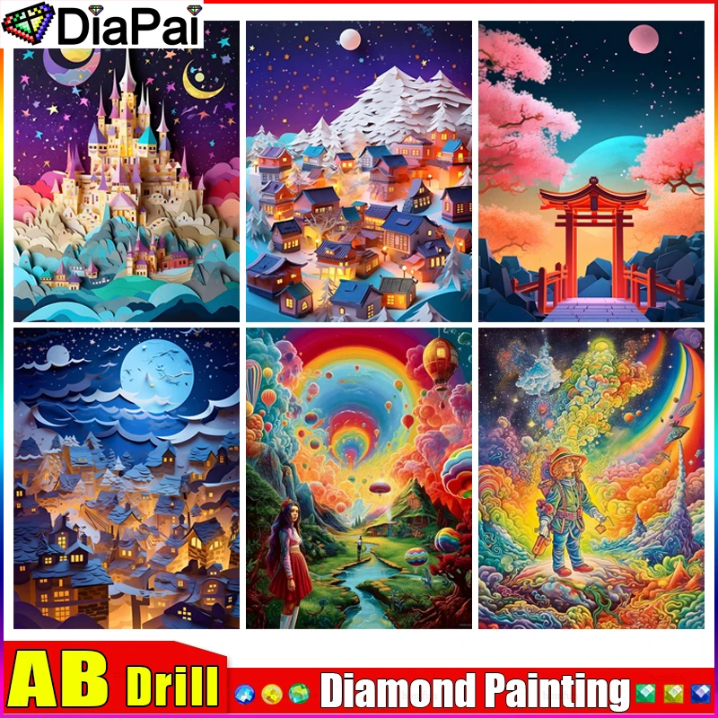 DIAPAI AB 5D Diamond Embroidery Needlework Kit 