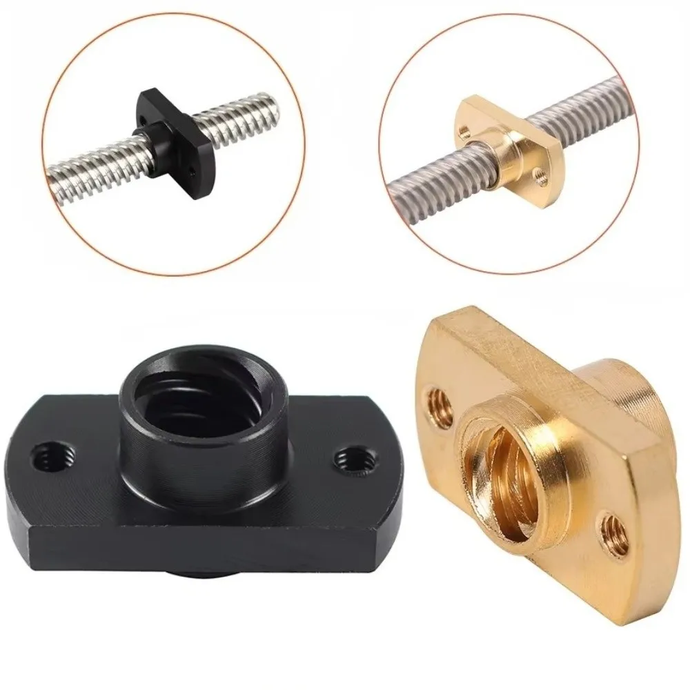 Flange Design T8 Lead Screw Nut Low Friction Precision Thread 3D Printer Nut Wear Resistant Linear Motion Nut