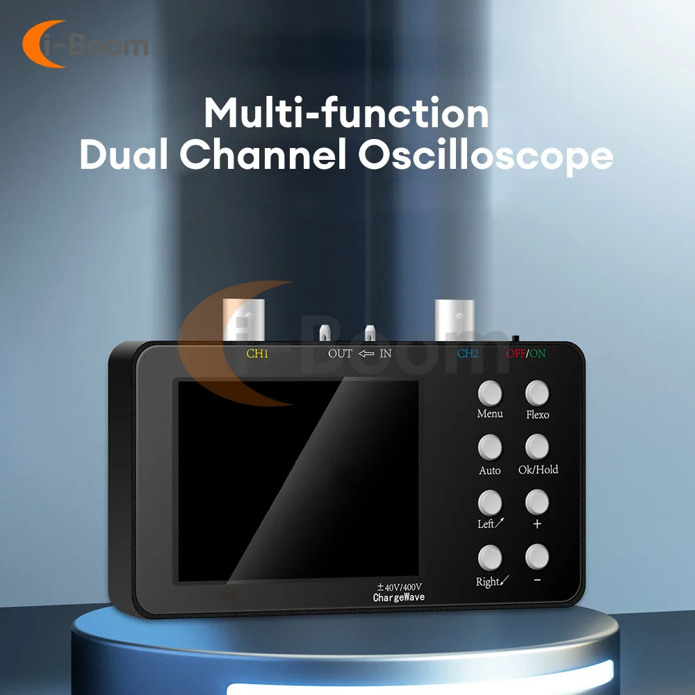 Osciloscópio Digital com Lcd Backlight Display Gerador de Sinal Canais 10mhz Bandwidth 2.5ksa s Taxa de Amostragem 32