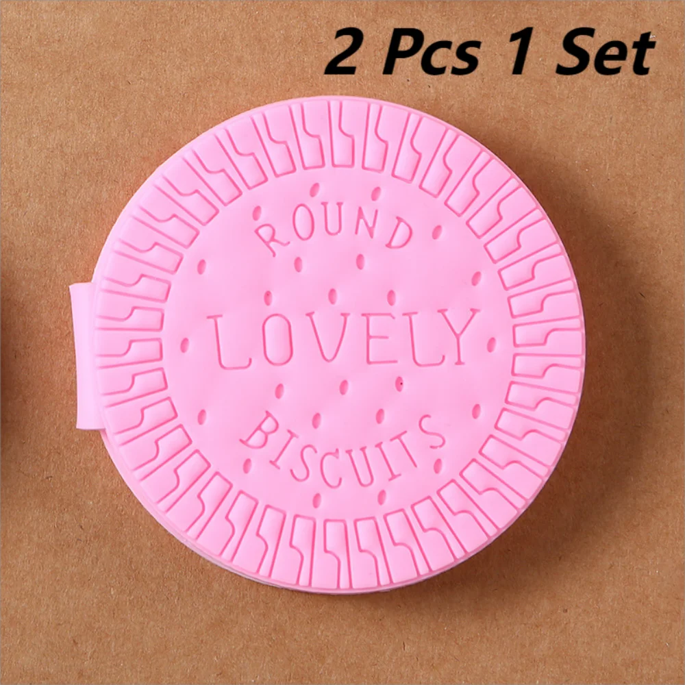 2 Cookie Notebook (Pink round cookie/Pink Bite Mark Cookie) Ideas come with scent Students creative chocolate sticky notes