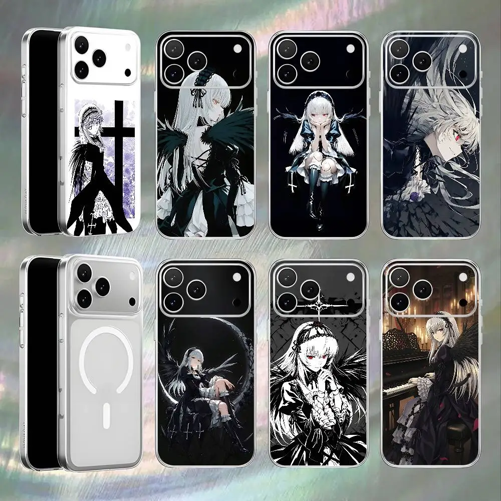 a-adora b-bellaire Shockproof Transparent White Phone Case For iPhone 17,16,15,14,13,12,11,Pro,Max Magnetic Wireless Charging