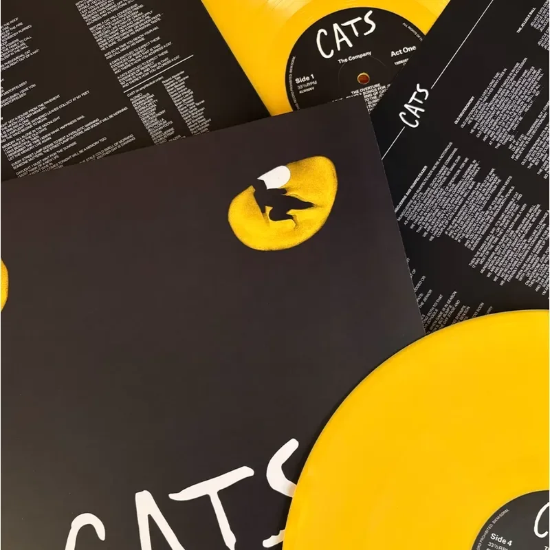 

Yellow Glue Musical Cats Cat Andrew Lloyd Webber 2 Vinyl Record 2LP for Cats