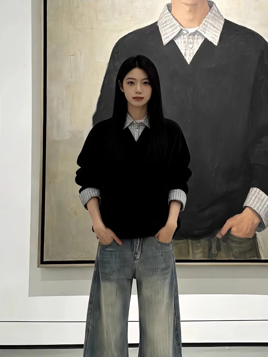 

Мужская толстовка с воротником-стойкой и пэчворком, осенне-зимняя, молодежная, в американском стиле, свободного кроя, с длинными рукавами