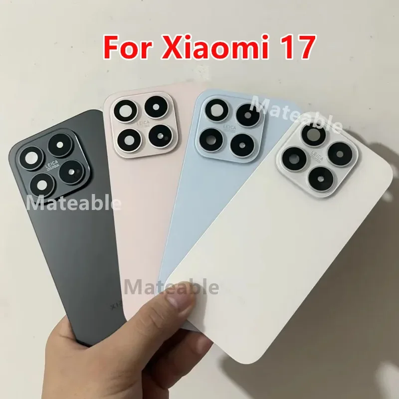 Mi17 Housing Back Cover For Xiaomi 17 Mi Rear Case Battery Door Replace Phone Repair Spare Parts + Camera Lens 25113PN0EG