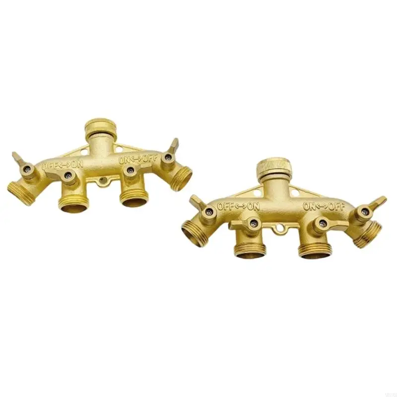 

Portable Sturdy 4 Way Hose Splitters All Metal Body for Outdoor Faucet Use M89B