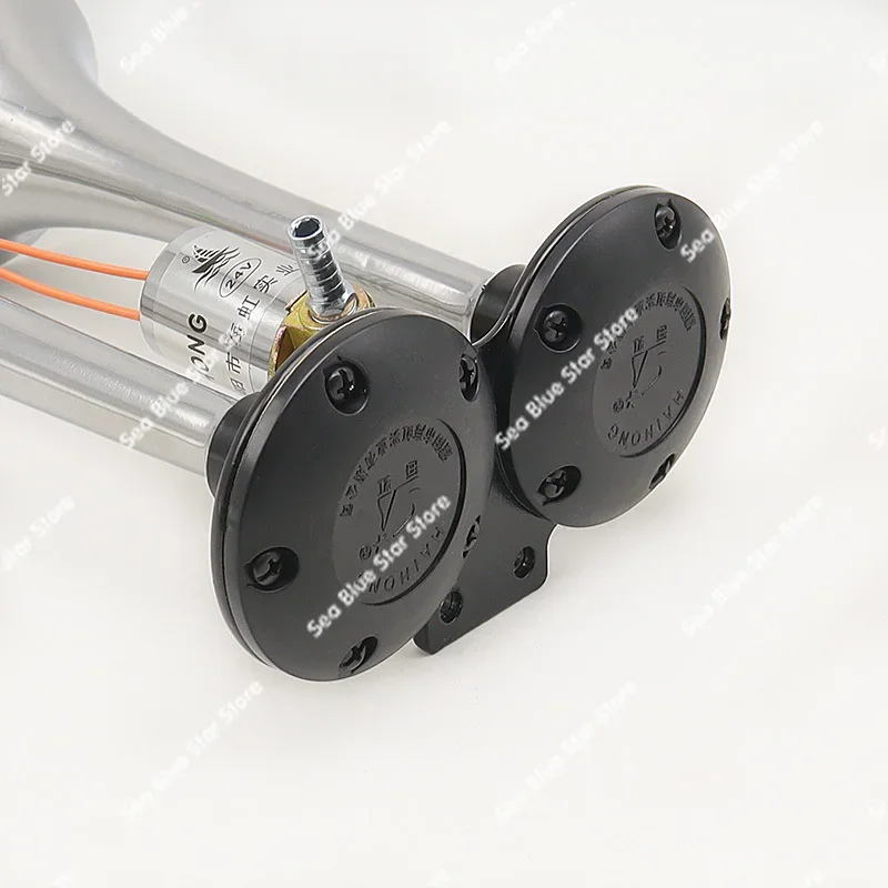 whistle horn treble super loud waterproof metal double tube universal whistle truck 12v24 volt electrically controlled gas horn