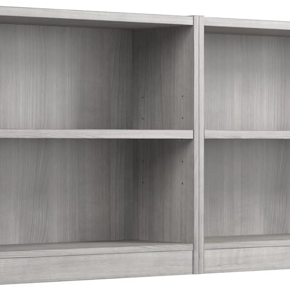 Platinum Gray Dual Shelf Bookcases by Bush Furniture - Compact Storage Solutions for Home & Office