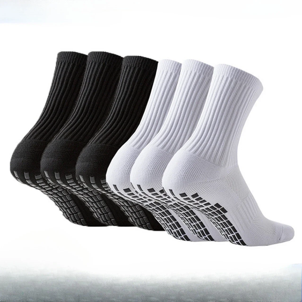 

1/4 пар мужских и женских нескользящих носков для футбола, мягкие и удобные, с махровой подошвой, впитывающие пот, дышащие, для баскетбола, регби и других видов спорта