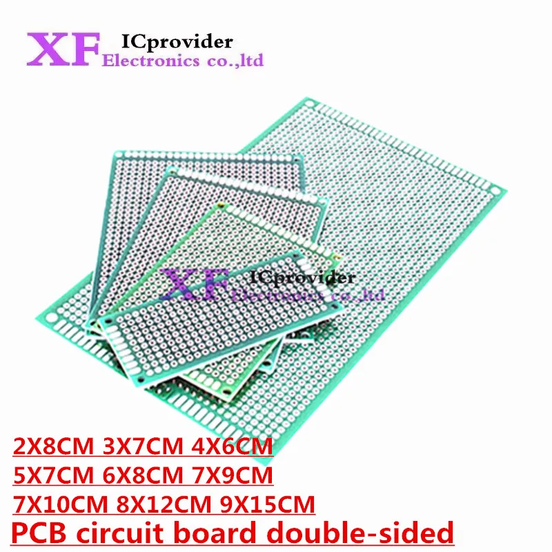 2X8 3X7 4X6 5X7 6X8 7X9 7X10 8X12 9X15cm Double Side Prototype Diy Universal Printed Circuit PCB Board Protoboard 4*6 6*8 5*7