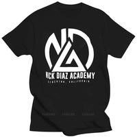 Mens Clothing NICK NATE DIAZ ACADEMY 2 FITNESS JIU JITSU BOXING THAI FITNESS GYM NOVELTY male o-neck short sleeve casual tops