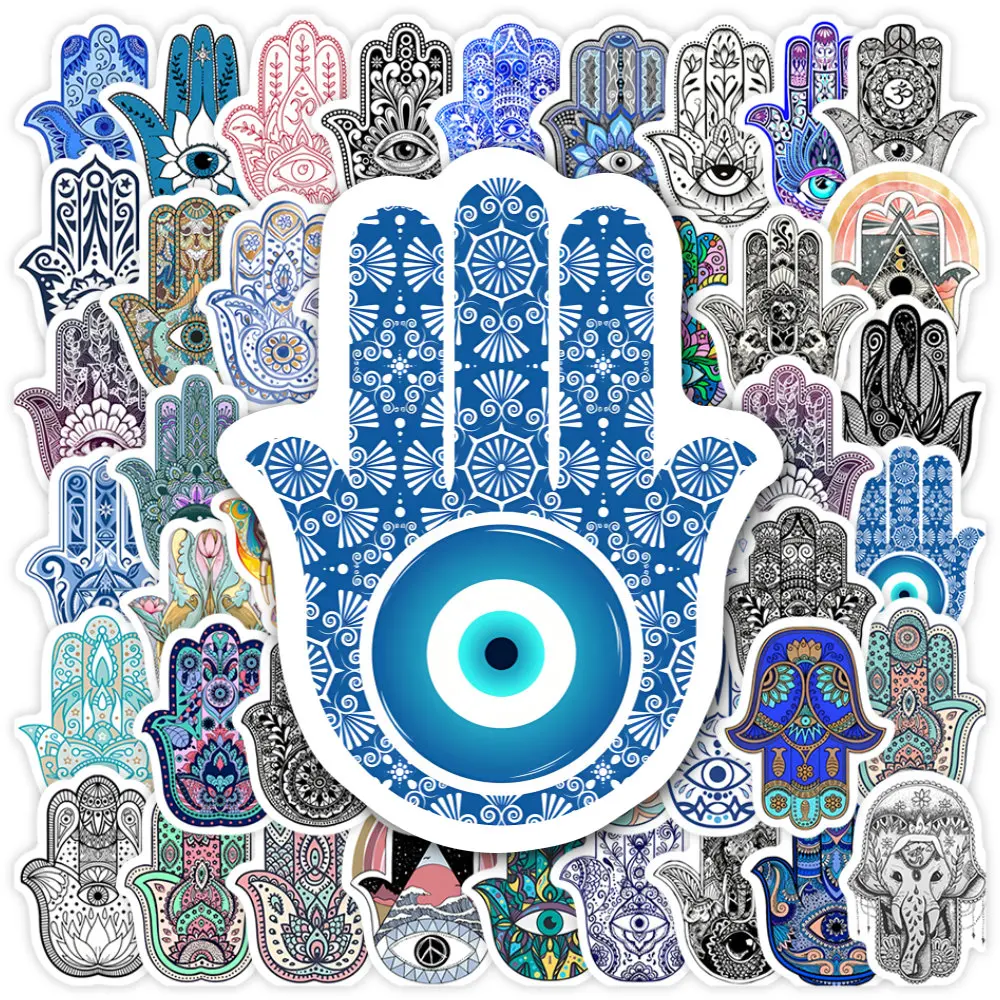 Hamsa-Hand Scrapbook-Aufkleber DIY Geschenk Spielzeug Dekorative Vinyl Wasserdichte Aufkleber für Tagebücher Junk Journals Laptop Handy Gepäck Flaschen