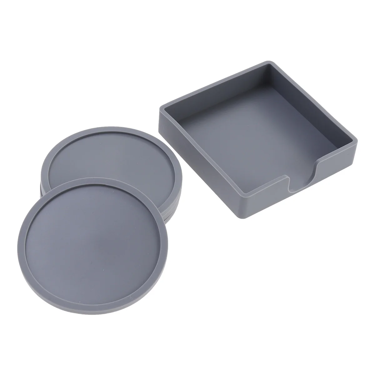 

5Pcs Food Grade Silicone Cup Mat Set Waterproof Round Coaster Non-Slip Heat Resistant Table Pad Cup Mat Non-Slip Coaster