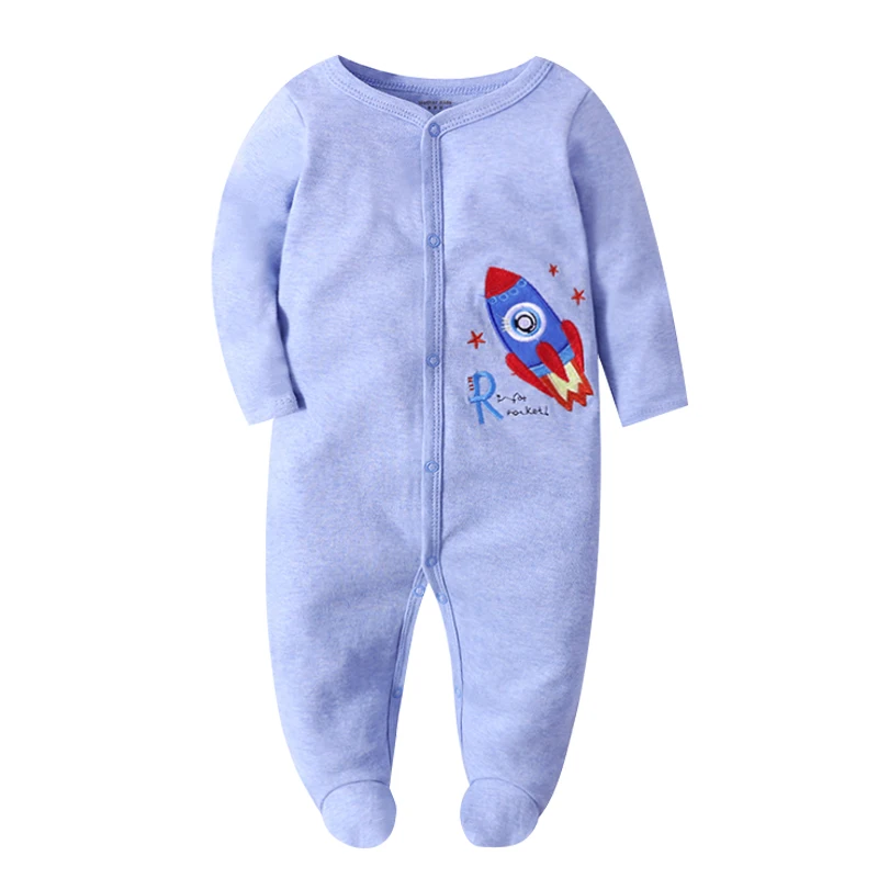 

Unisex Newborn Baby Footed Pajamas Long Sleeve Zipper Romper Cotton Jumpsuit Solid White 0-12 Months Fashion Baby Clothes