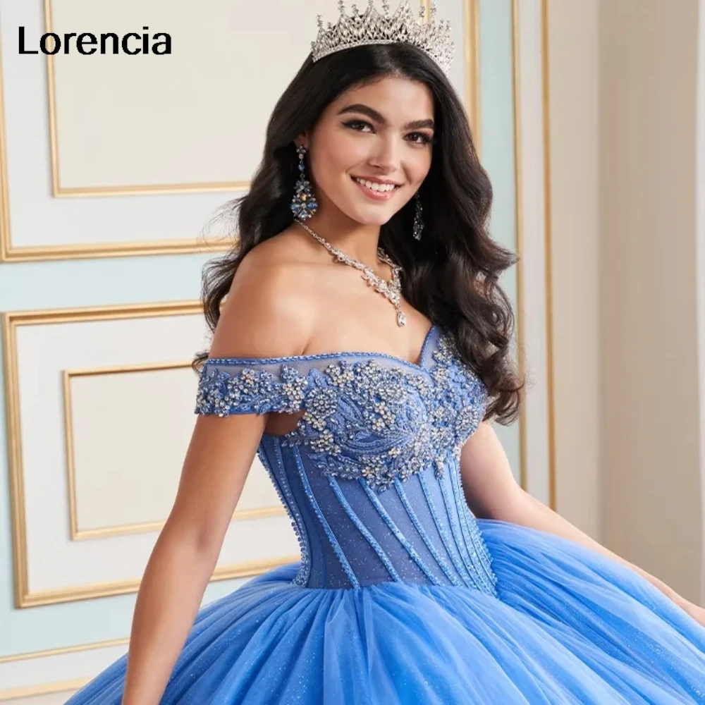 Maßgeschneidertes glitzerndes rotes Quinceanera-Kleid, Ballkleid, Pailletten, Applikation, Perlenstickerei, mexikanisches Korsett, Sweet 16, Vestidos de 15 Años YQD994