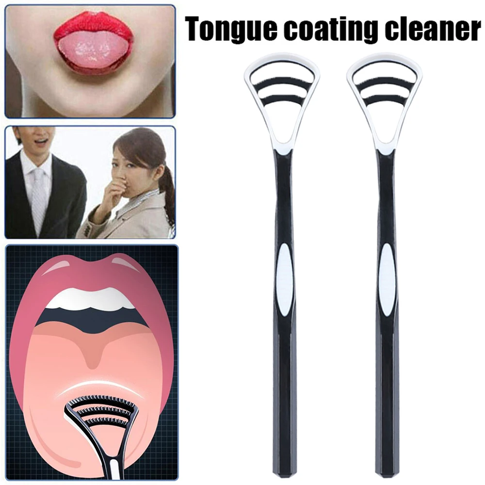 

Tongue Scraper Tongue Brush Oral Care Cleaner Oral Hygiene Oral Cleaning Brushes Tool Fresh Breath Health Double Side Reusable