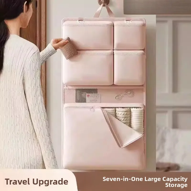 

Portable Travel Crion Bag Seven-in-One Lage Clothing Organizer Bag for Busin Trips Underwear Separate Storage Bag