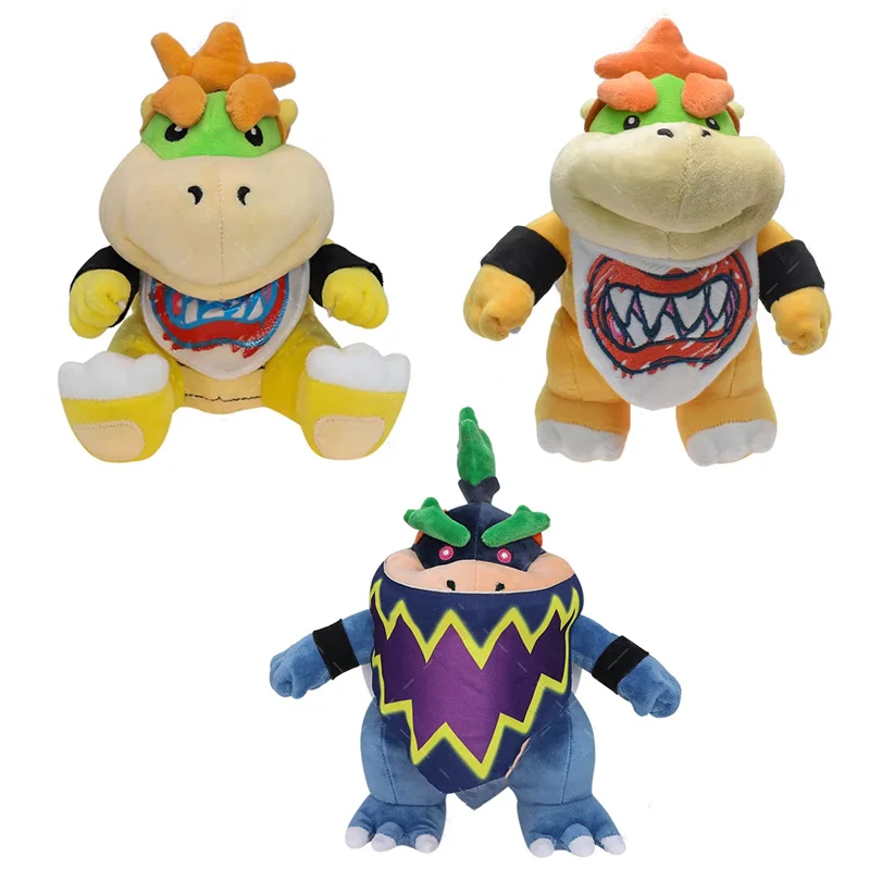 New Mario Wonder Bowser Jr Fire Dragon Plush Toys Doll Soft Stuffed Toys for Kids Birthday Christmas Gift