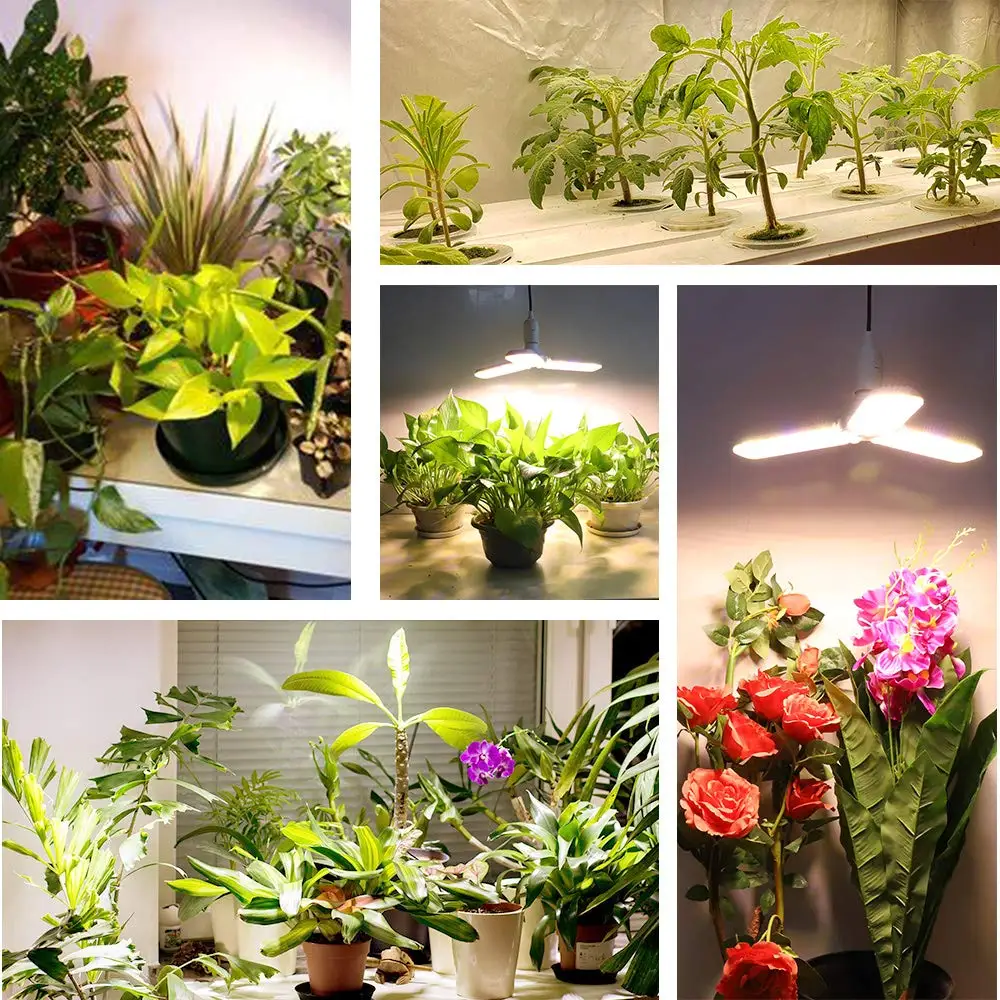 150w LED Grow Light Foldable Sunlike Full Spectrum LED Grow Bulb For Hydroponic Indoor Garden Greenhouse Succulent Veg Flower E2