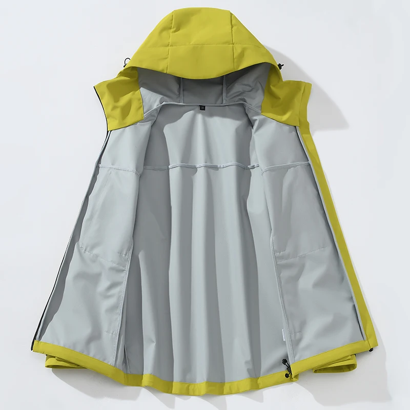 LNGXO Women's Men's Waterproof Jacket Hiking Camping Trekking Windbreaker Outdoor Sporty Rain Coat Hooded Climbing Clothes view 3
