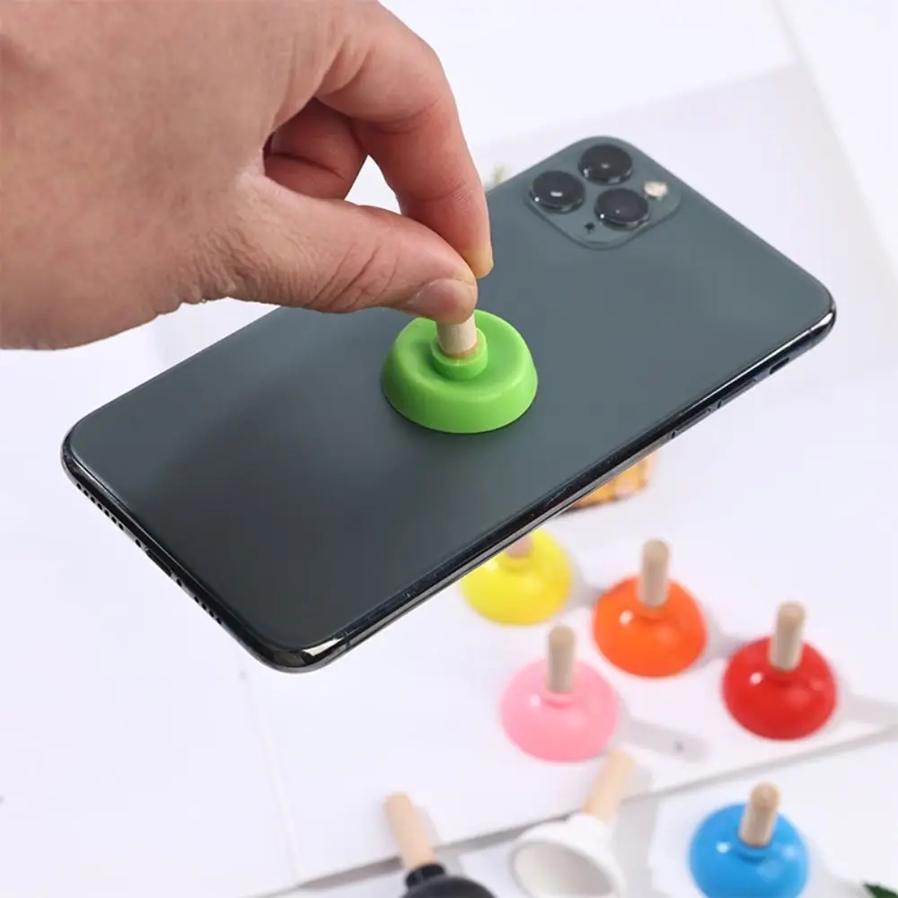 Mini Colorful Toilet Shape Plunger Phone Holder Sucker Stand Tiny Plunger Magic Tricks Inspired Looking For Card Professional