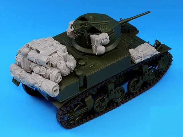 Resina Die-cast veículo blindado, modelo de peças Modificação, tanque sem pintura, Escala 1:35, M3A1