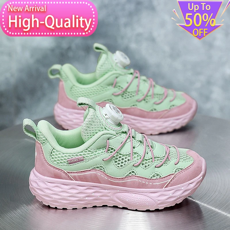 

Summer New Versatile Childrens Sports Shoes Breathable Lightweight Running Shoes Soft Lace Up Foot Protection Casual Shoes