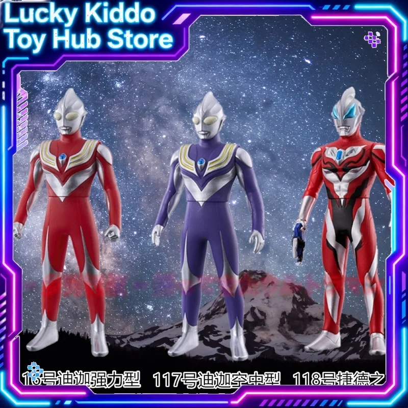 

Bandai Ultraman Tiga 117 Sky Type Ultra Hero Soft Vinyl Figure Japan Version Original Official Licensed Collectible Toy