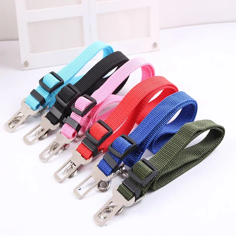 Clearance Sale Pet Dog Cat Car Safety Belt 6 Colors Chihuahua Teddy Pekingese Durable Nylon Travel Safe Seat Belt for All Car