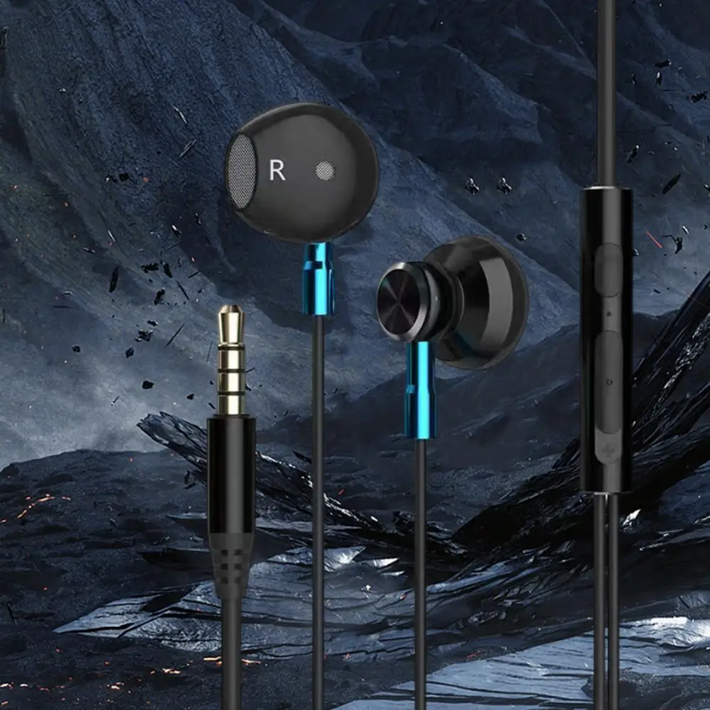 Game Playing Tangle-free Stereo HiFi Earphone with Mic Computer Accessories